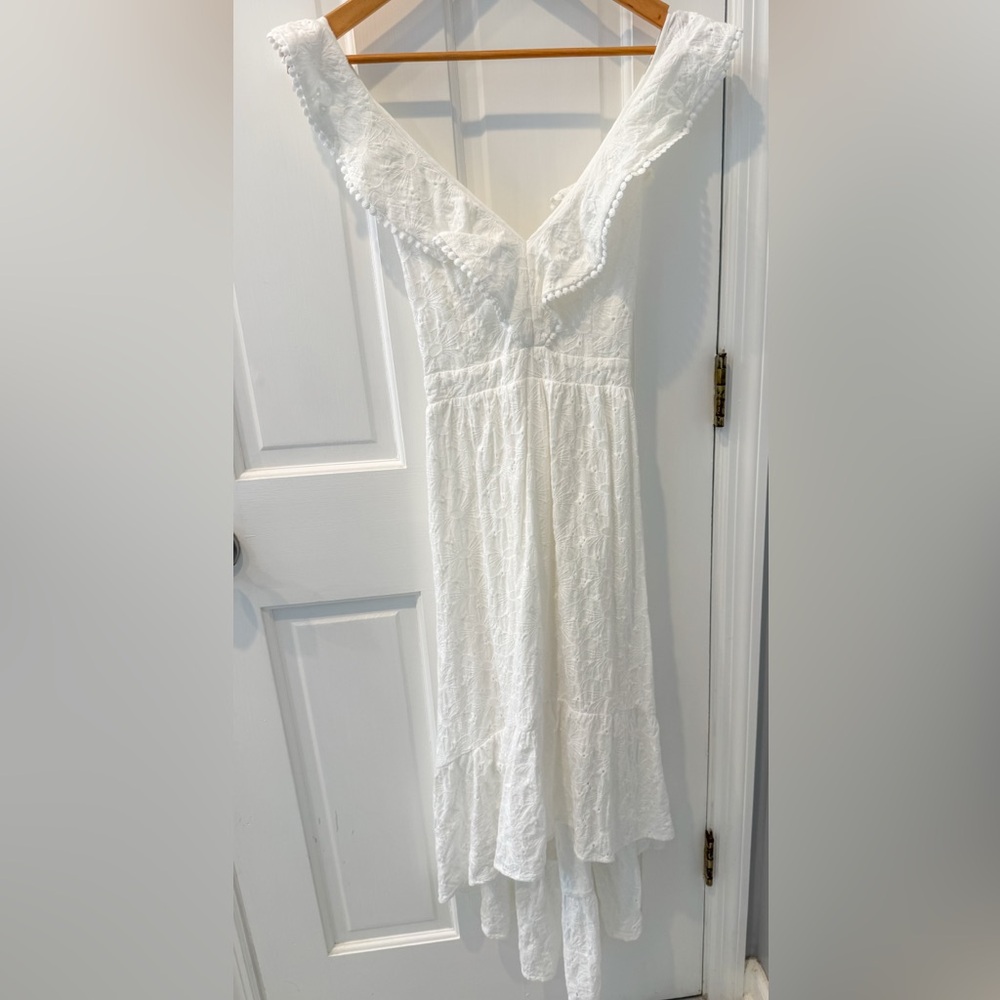 Molly Bracken White Lace V-Neck Sundress